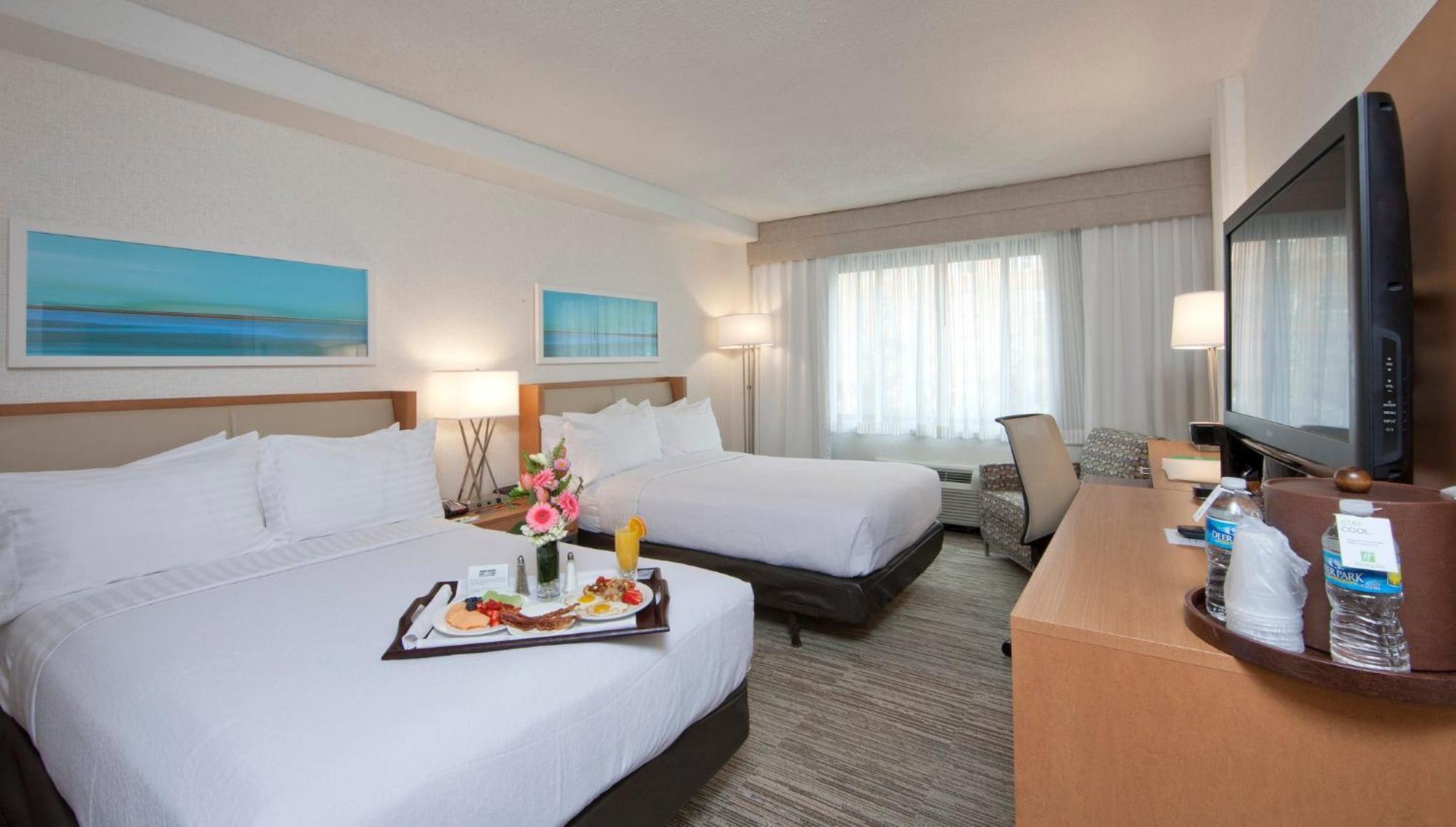 Double Room with Two Double Beds - Hearing Mobility Accessible Roll-In Shower